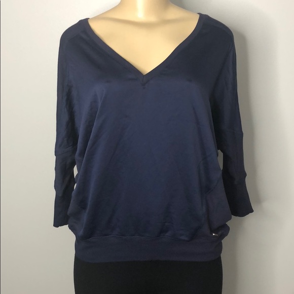 Donna Karan Active 3/4 sleeve sweater blouse - Picture 1 of 7